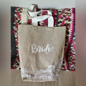Small bride bag with embroidered detail